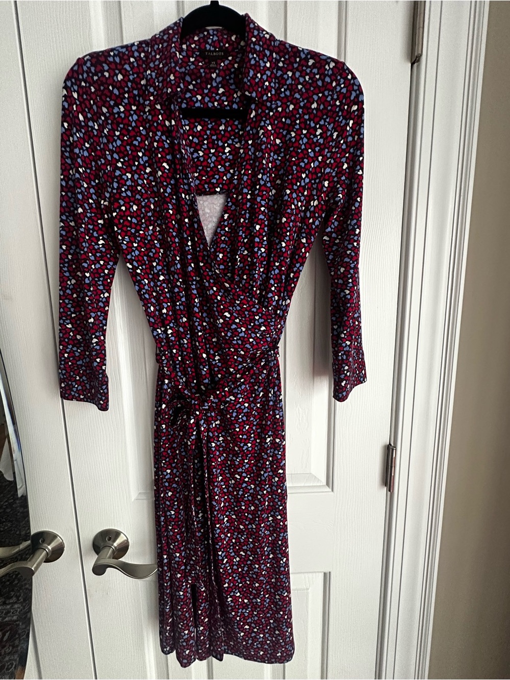 Talbots Heart Themed Wrap Dress